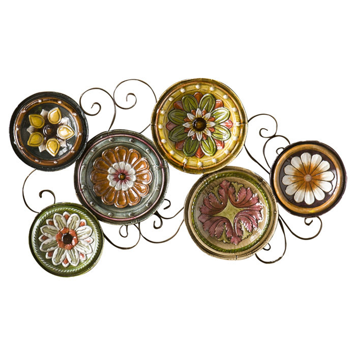 Fleur De Lis Living Scattered Metal Italian Plates Wall Décor & Reviews